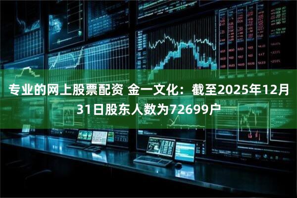专业的网上股票配资 金一文化：截至2025年12月31日股东人数为72699户