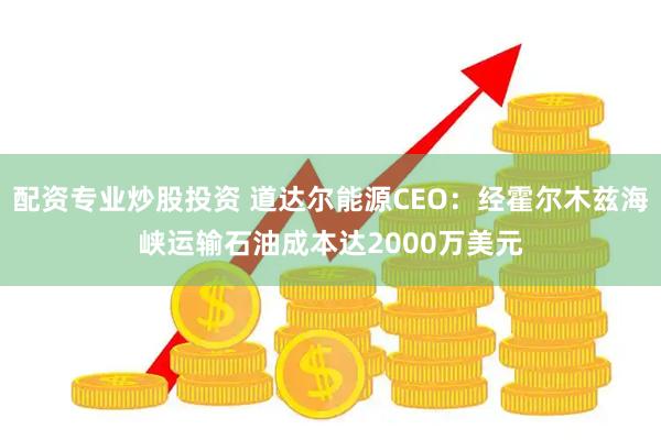 配资专业炒股投资 道达尔能源CEO：经霍尔木兹海峡运输石油成本达2000万美元